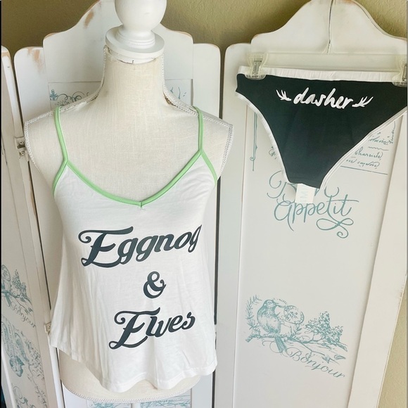 MINKPINK Sleep Christmas Cami & Cheeky boy-shorts Eggnog & Elves Size XSmall NWT - Picture 11 of 15